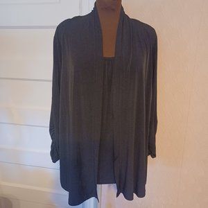 Susan Graver Black Top, sz L